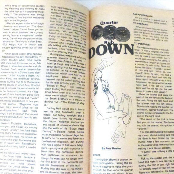 June 1977 Houdini's MAGIC MAGAZINE Magician Book Magic Tricks Magician Outfit - Picture 5 of 6